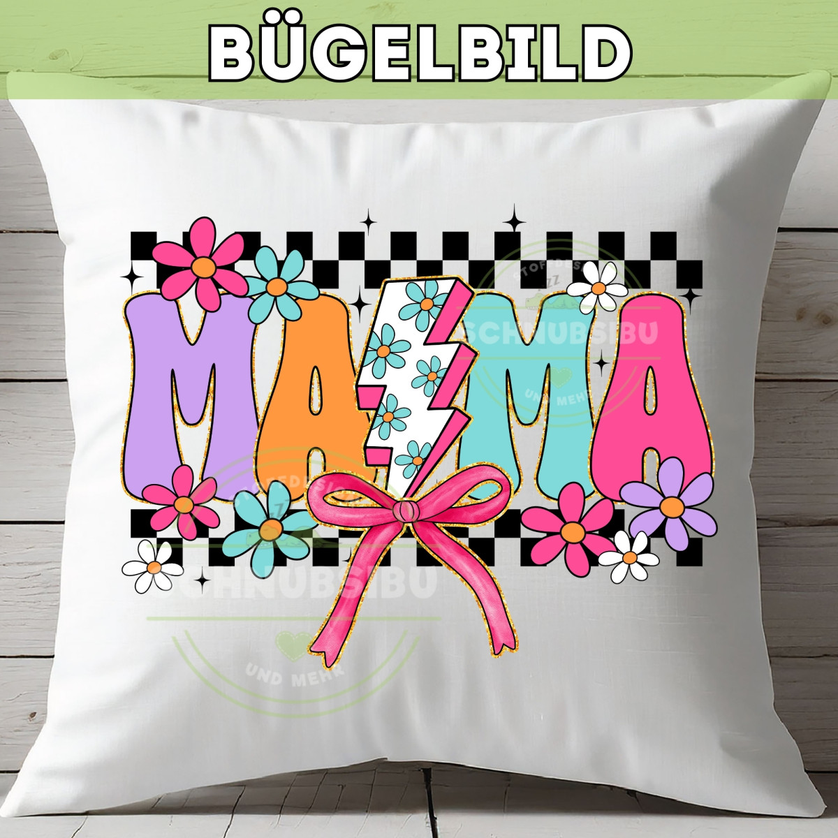 Bügelbild Muttertag - Retro Mama